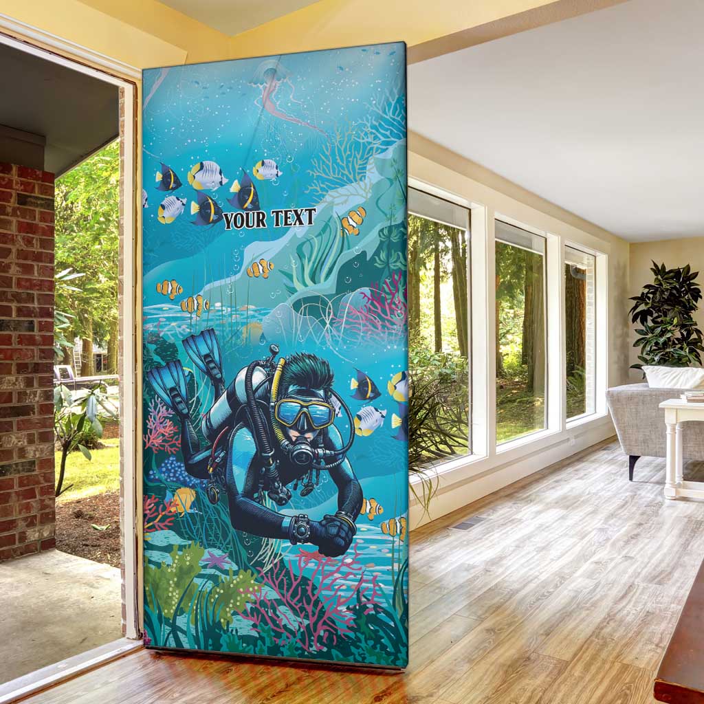 Scuba Diving Door Cover Explore The Depths Discover Yourself - Wonder Print Shop