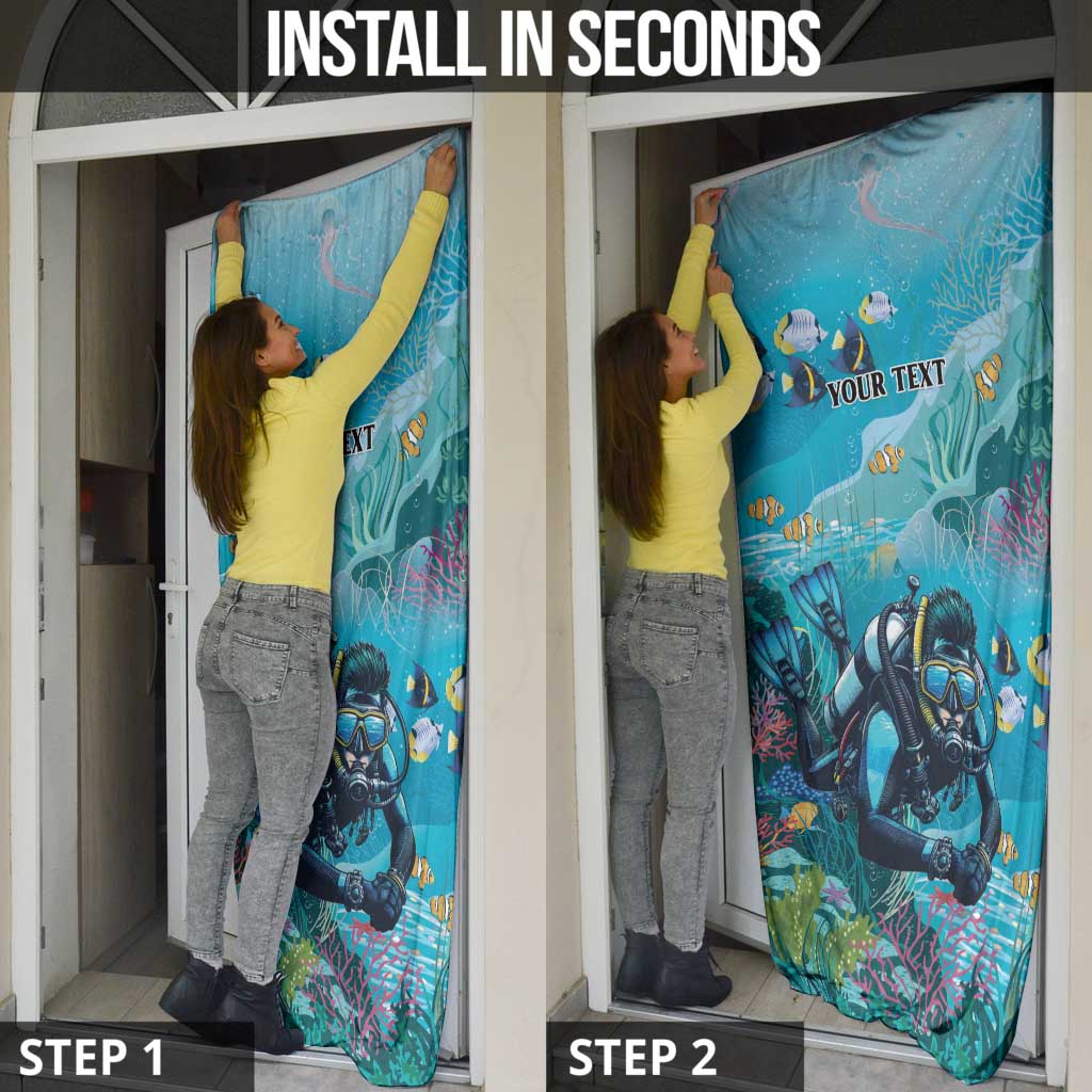 Scuba Diving Door Cover Explore The Depths Discover Yourself - Wonder Print Shop