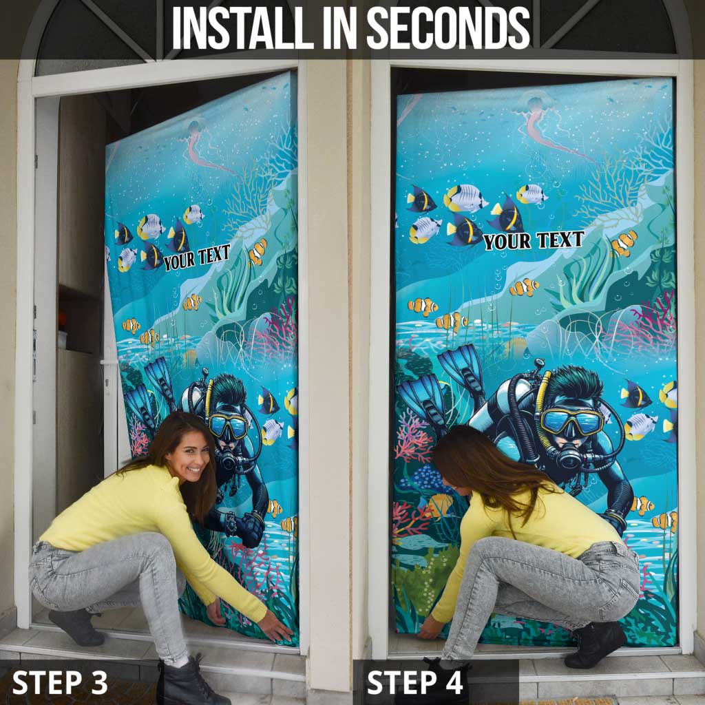 Scuba Diving Door Cover Explore The Depths Discover Yourself - Wonder Print Shop