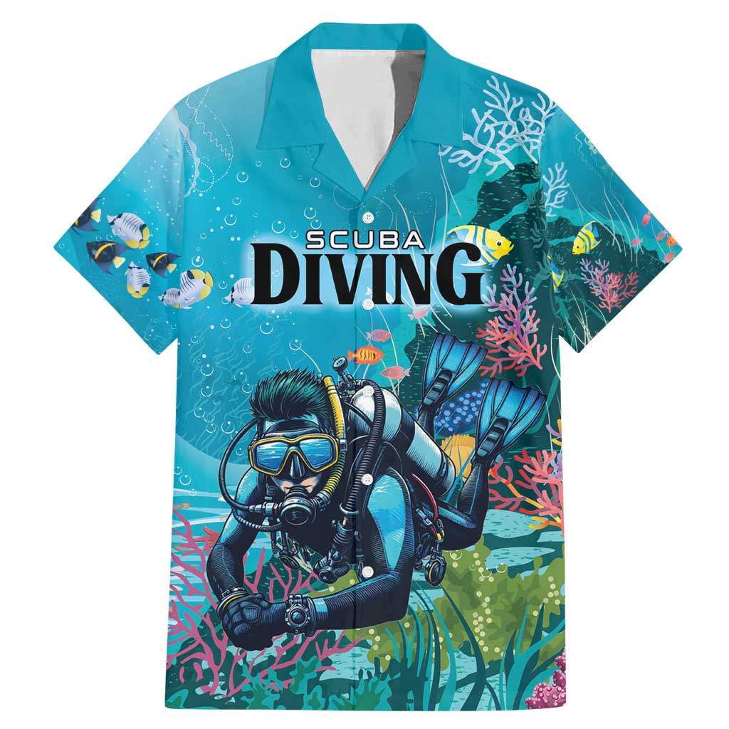 Personalized Scuba Diving Family Matching Mermaid Dress and Hawaiian Shirt Explore The Depths Discover Yourself - Wonder Print Shop