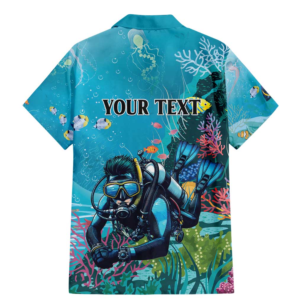 Personalized Scuba Diving Family Matching Mermaid Dress and Hawaiian Shirt Explore The Depths Discover Yourself - Wonder Print Shop