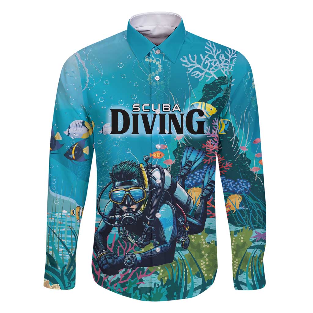 Personalized Scuba Diving Family Matching Short Sleeve Bodycon Dress and Hawaiian Shirt Explore The Depths Discover Yourself - Wonder Print Shop