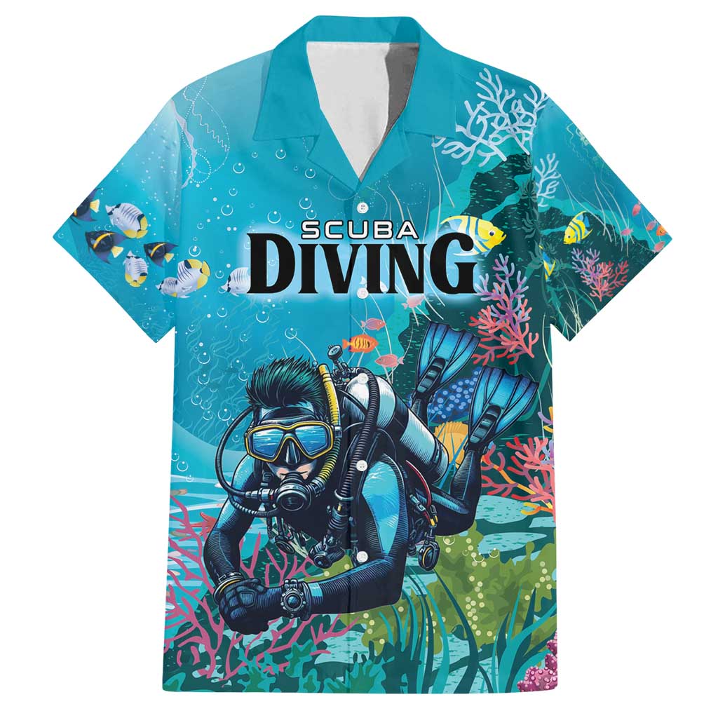 Personalized Scuba Diving Family Matching Summer Maxi Dress and Hawaiian Shirt Explore The Depths Discover Yourself - Wonder Print Shop