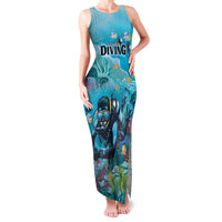 Personalized Scuba Diving Family Matching Tank Maxi Dress and Hawaiian Shirt Explore The Depths Discover Yourself - Wonder Print Shop