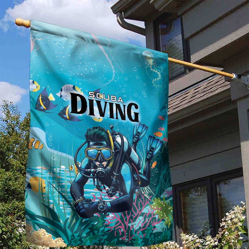 Scuba Diving Garden Flag Explore The Depths Discover Yourself - Wonder Print Shop