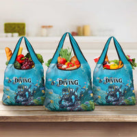 Scuba Diving Grocery Bag Explore The Depths Discover Yourself - Wonder Print Shop