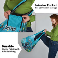 Scuba Diving Grocery Bag Explore The Depths Discover Yourself - Wonder Print Shop