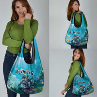 Scuba Diving Grocery Bag Explore The Depths Discover Yourself - Wonder Print Shop
