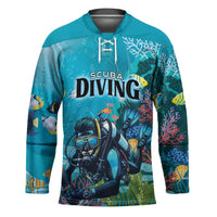 Personalized Scuba Diving Hockey Jersey Explore The Depths Discover Yourself - Wonder Print Shop