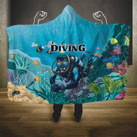 Scuba Diving Hooded Blanket Explore The Depths Discover Yourself - Wonder Print Shop