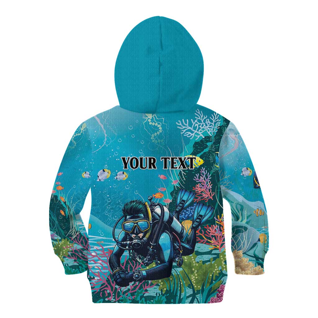 Personalized Scuba Diving Kid Hoodie Explore The Depths Discover Yourself - Wonder Print Shop