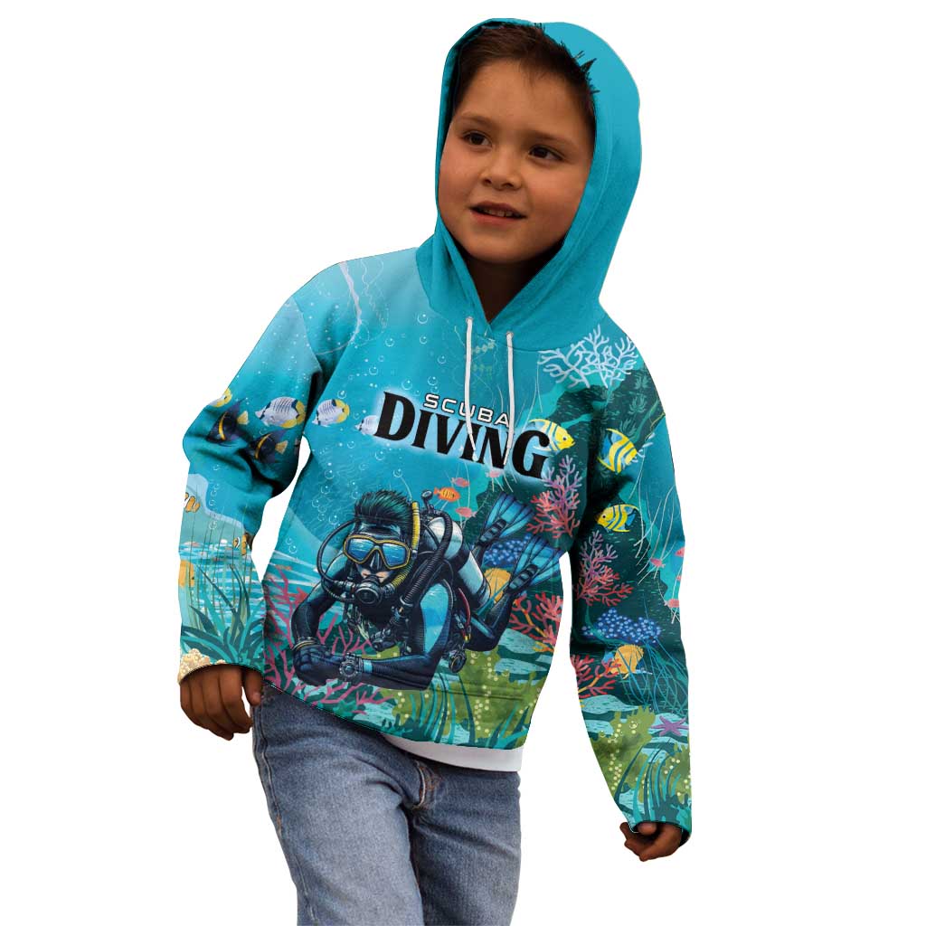 Personalized Scuba Diving Kid Hoodie Explore The Depths Discover Yourself - Wonder Print Shop