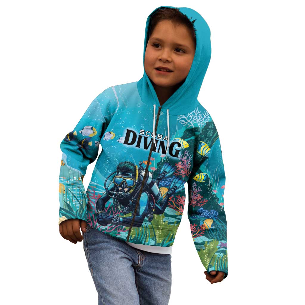Personalized Scuba Diving Kid Hoodie Explore The Depths Discover Yourself - Wonder Print Shop