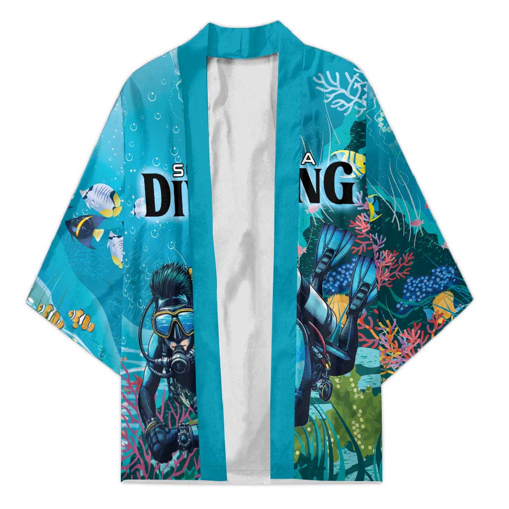 Personalized Scuba Diving Kimono Explore The Depths Discover Yourself - Wonder Print Shop