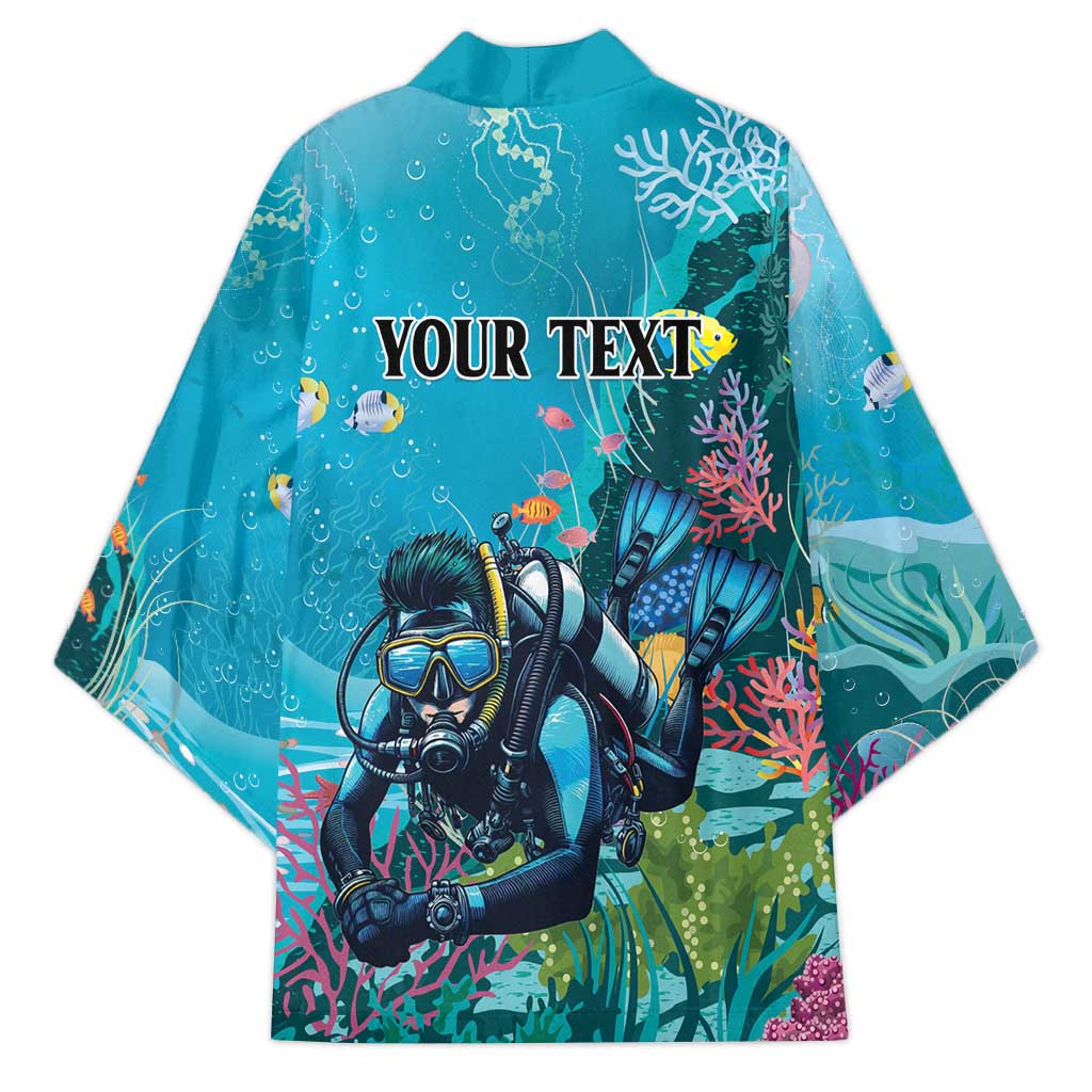 Personalized Scuba Diving Kimono Explore The Depths Discover Yourself - Wonder Print Shop
