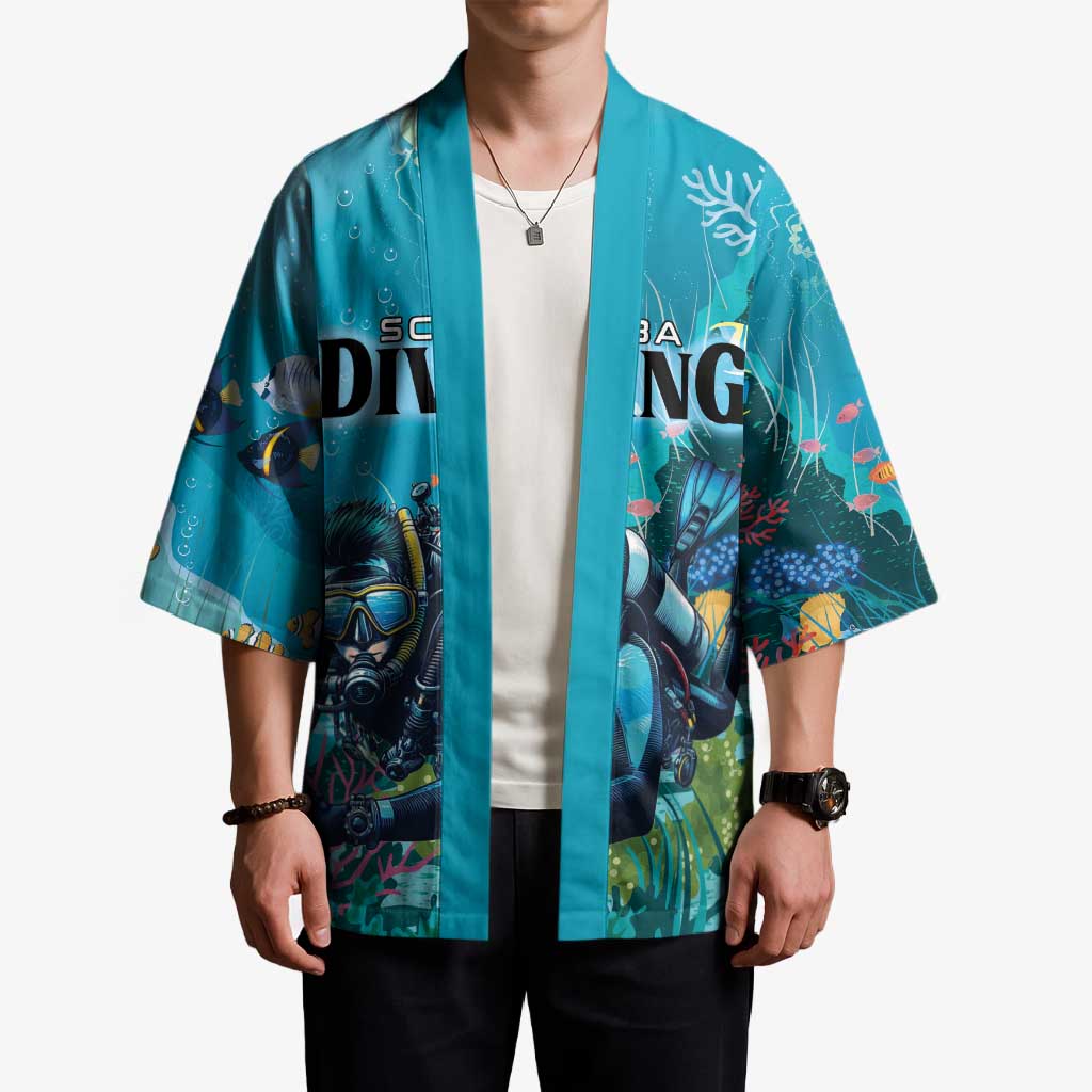 Personalized Scuba Diving Kimono Explore The Depths Discover Yourself - Wonder Print Shop