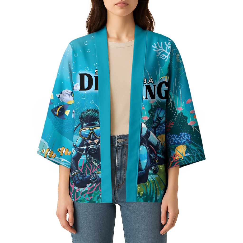 Personalized Scuba Diving Kimono Explore The Depths Discover Yourself - Wonder Print Shop