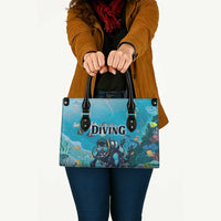 Scuba Diving Leather Bag Explore The Depths Discover Yourself - Wonder Print Shop