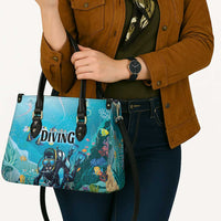 Scuba Diving Leather Bag Explore The Depths Discover Yourself - Wonder Print Shop