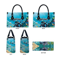 Scuba Diving Leather Bag Explore The Depths Discover Yourself - Wonder Print Shop