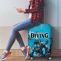 Scuba Diving Luggage Cover Explore The Depths Discover Yourself - Wonder Print Shop