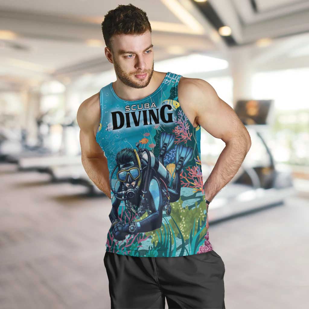 Personalized Scuba Diving Men Tank Top Explore The Depths Discover Yourself - Wonder Print Shop