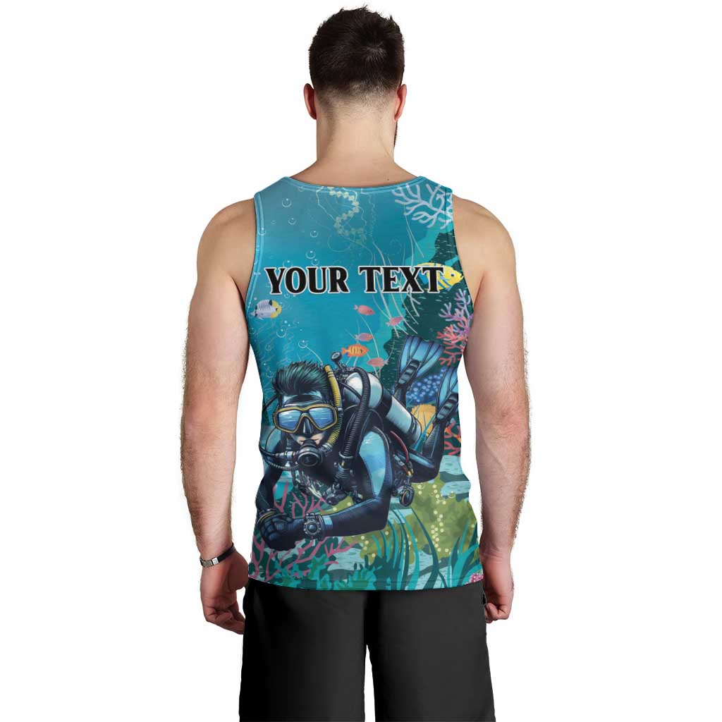 Personalized Scuba Diving Men Tank Top Explore The Depths Discover Yourself - Wonder Print Shop