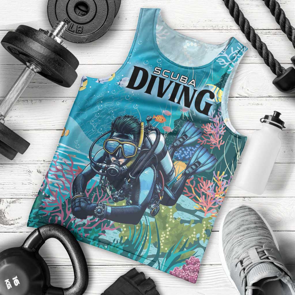Personalized Scuba Diving Men Tank Top Explore The Depths Discover Yourself - Wonder Print Shop