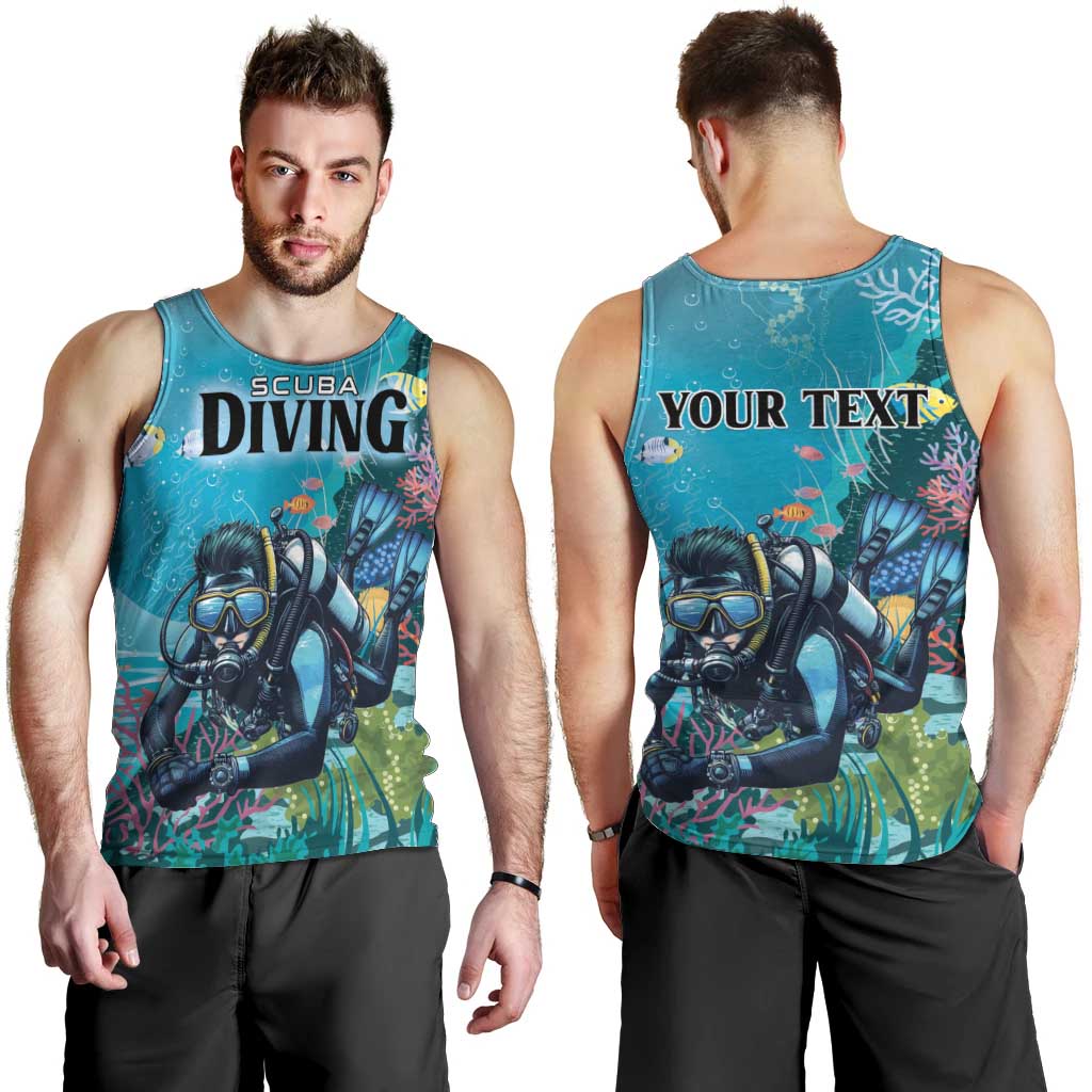 Personalized Scuba Diving Men Tank Top Explore The Depths Discover Yourself - Wonder Print Shop
