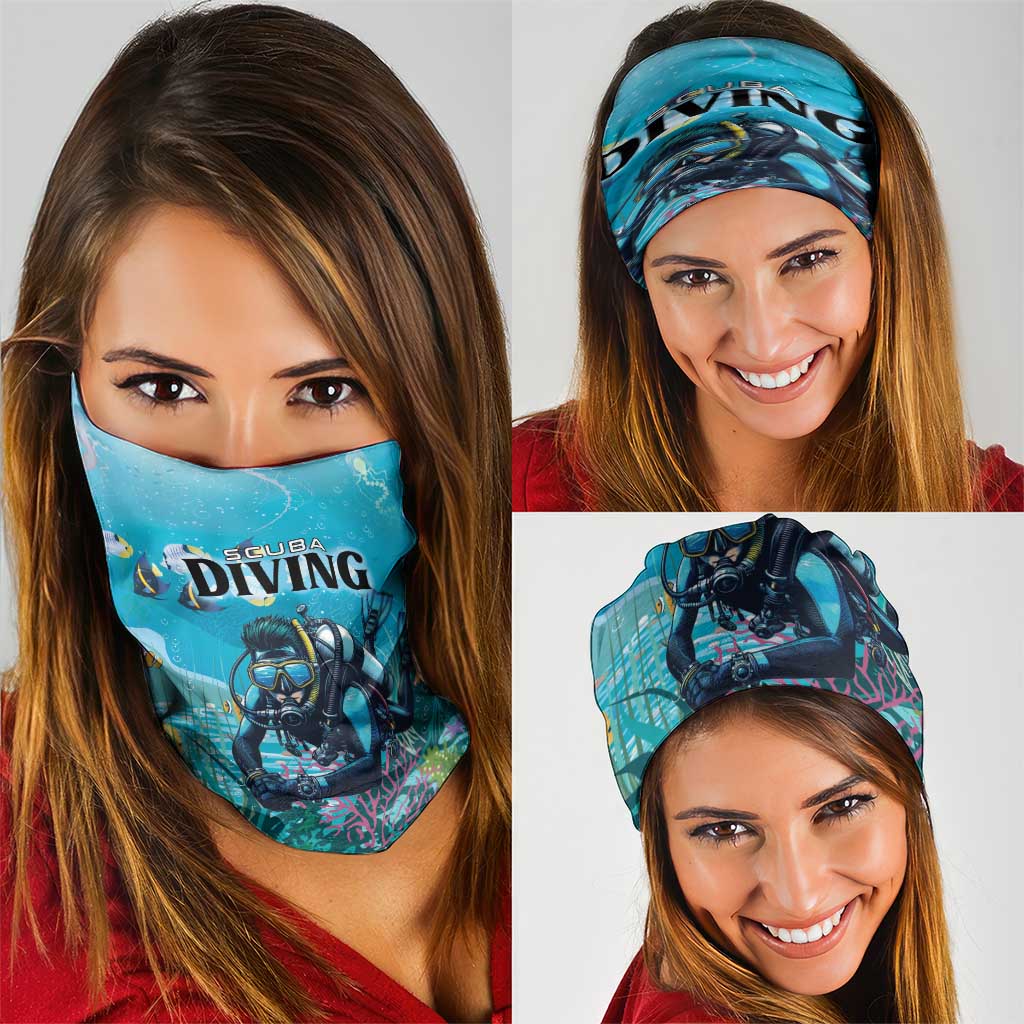 Scuba Diving Neck Gaiter Explore The Depths Discover Yourself LT01