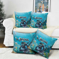 Scuba Diving Pillow Cover Explore The Depths Discover Yourself - Wonder Print Shop