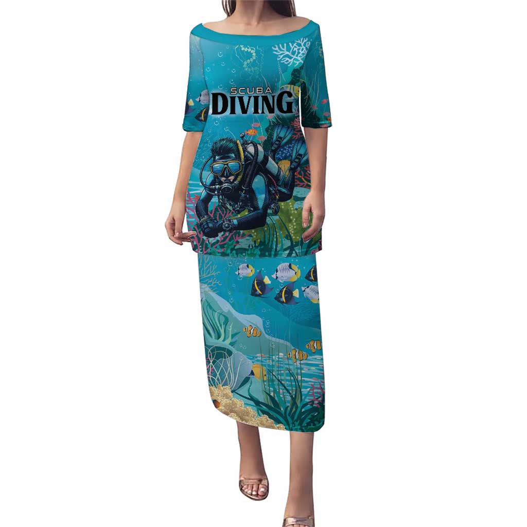Personalized Scuba Diving Puletasi Explore The Depths Discover Yourself - Wonder Print Shop