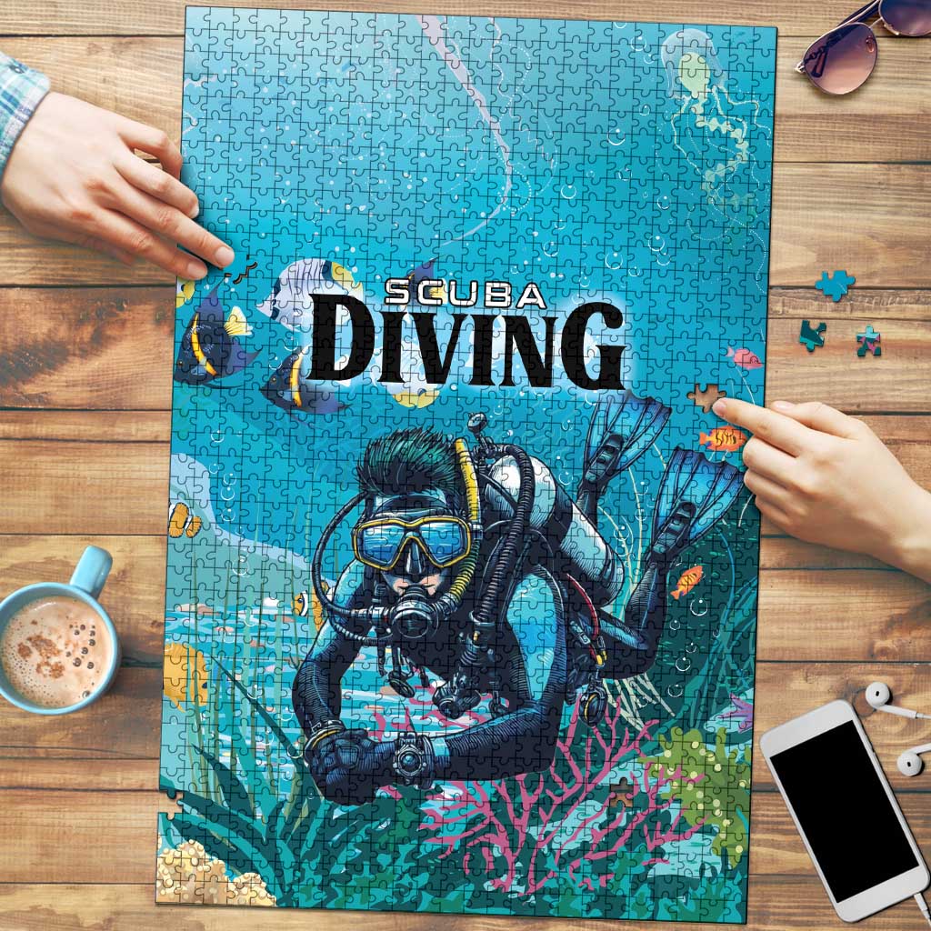 Scuba Diving Puzzle Explore The Depths Discover Yourself - Wonder Print Shop
