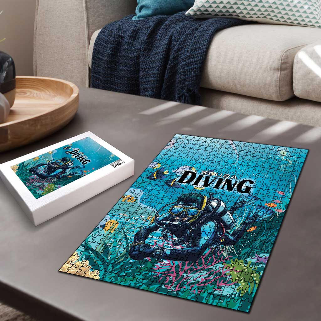 Scuba Diving Puzzle Explore The Depths Discover Yourself - Wonder Print Shop