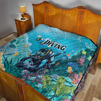 Scuba Diving Quilt Explore The Depths Discover Yourself - Wonder Print Shop