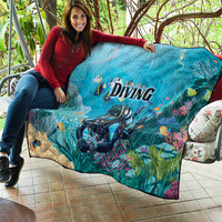 Scuba Diving Quilt Explore The Depths Discover Yourself - Wonder Print Shop