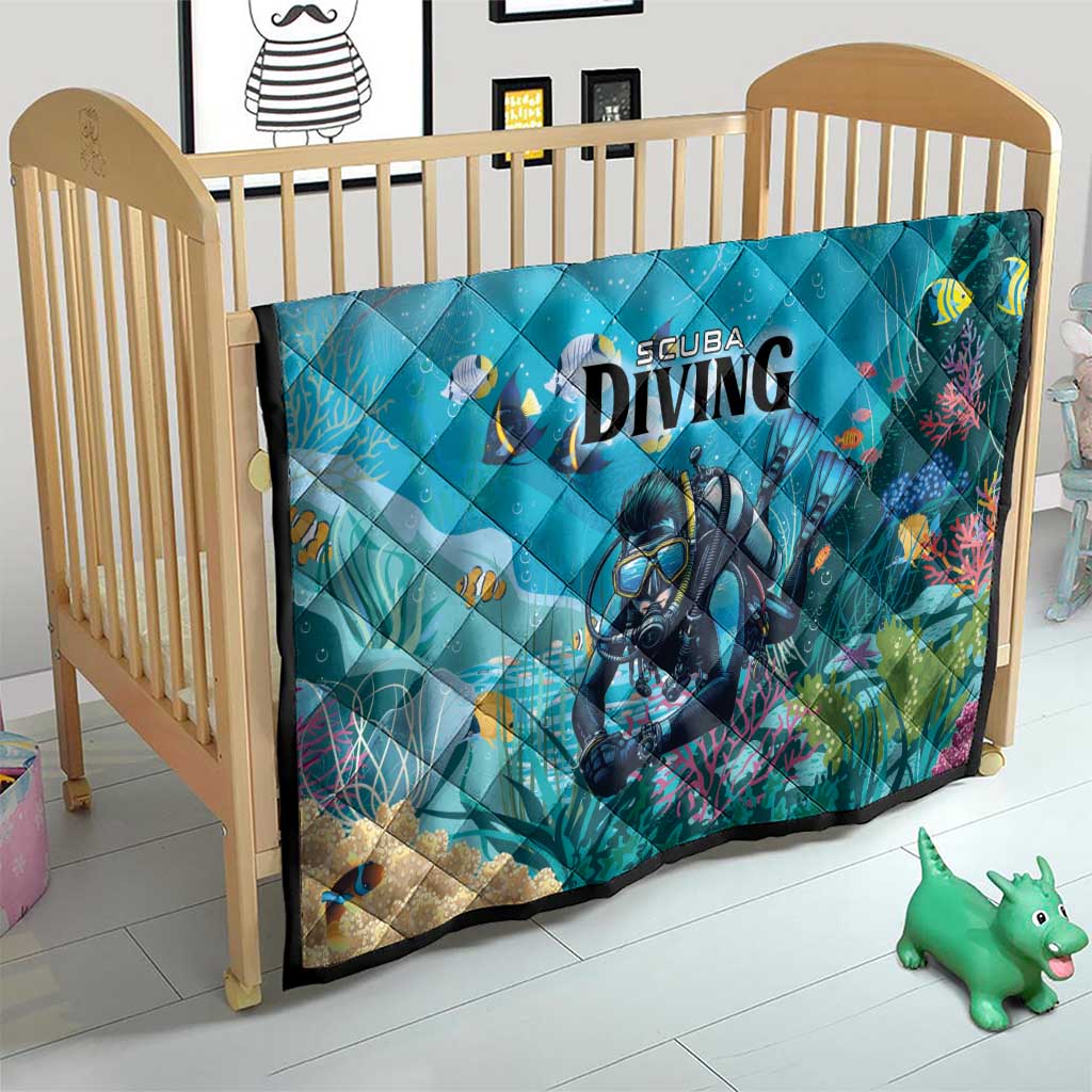 Scuba Diving Quilt Explore The Depths Discover Yourself - Wonder Print Shop