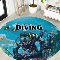 Scuba Diving Round Carpet Explore The Depths Discover Yourself - Wonder Print Shop