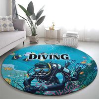Scuba Diving Round Carpet Explore The Depths Discover Yourself - Wonder Print Shop