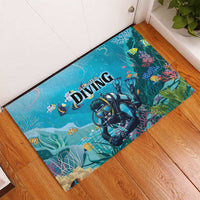 Scuba Diving Rubber Doormat Explore The Depths Discover Yourself - Wonder Print Shop