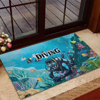 Scuba Diving Rubber Doormat Explore The Depths Discover Yourself - Wonder Print Shop