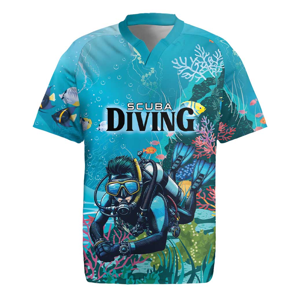 Personalized Scuba Diving Rugby Jersey Explore The Depths Discover Yourself - Wonder Print Shop