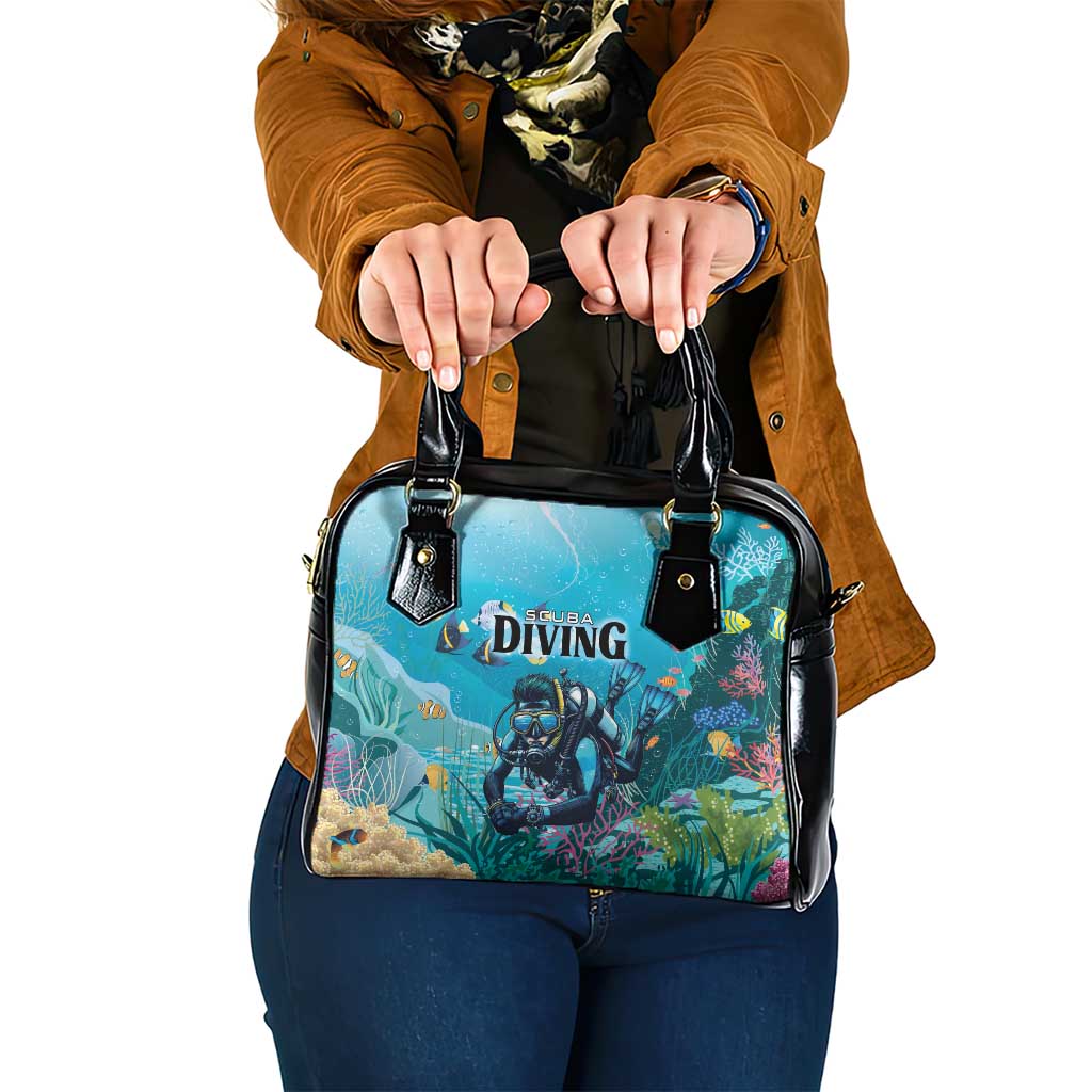 Scuba Diving Shoulder Handbag Explore The Depths Discover Yourself - Wonder Print Shop