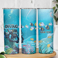Personalized Scuba Diving Skinny Tumbler Explore The Depths Discover Yourself - Wonder Print Shop