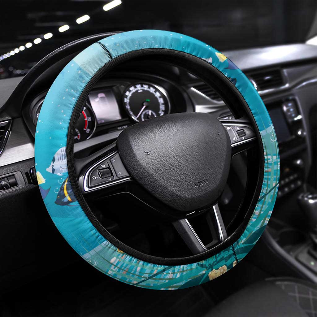 Scuba Diving Steering Wheel Cover Explore The Depths Discover Yourself - Wonder Print Shop