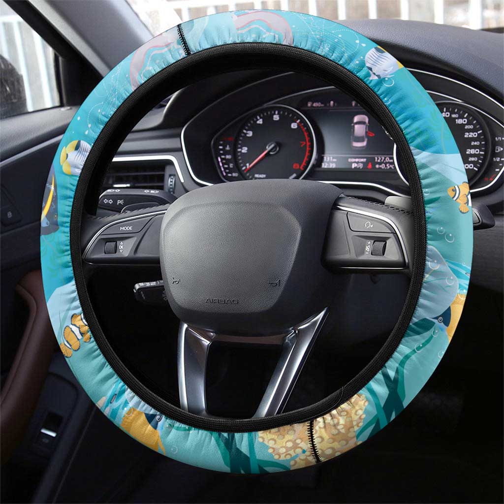 Scuba Diving Steering Wheel Cover Explore The Depths Discover Yourself - Wonder Print Shop