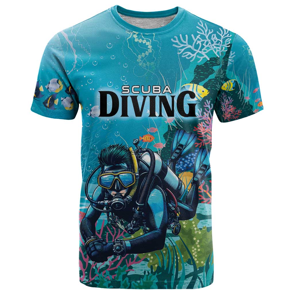 Personalized Scuba Diving T Shirt Explore The Depths Discover Yourself - Wonder Print Shop