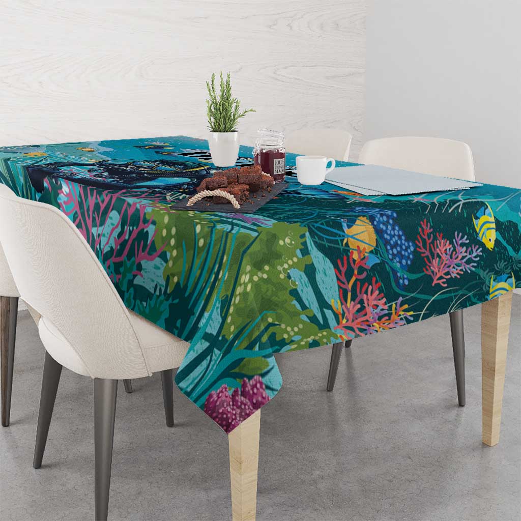 Scuba Diving Tablecloth Explore The Depths Discover Yourself - Wonder Print Shop