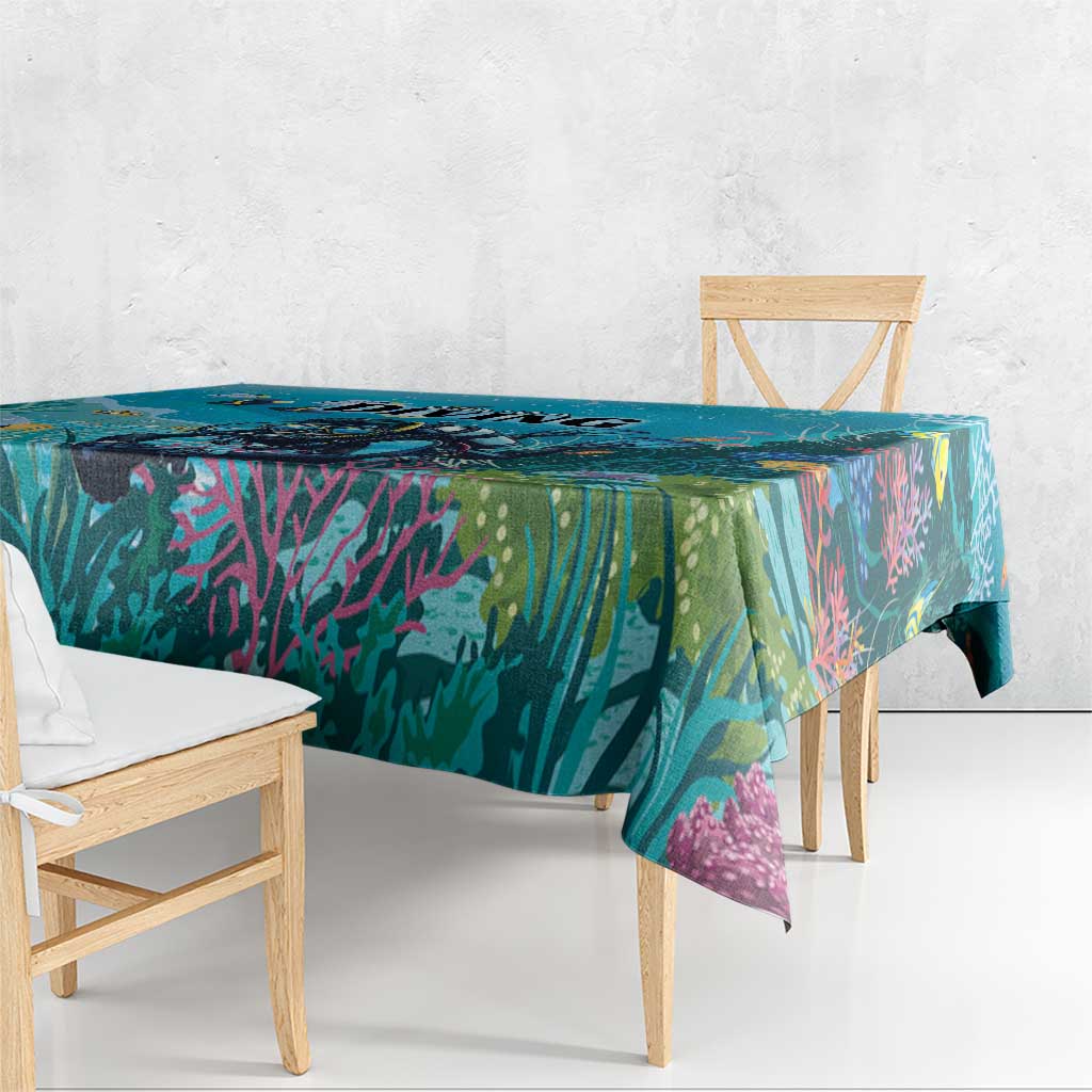 Scuba Diving Tablecloth Explore The Depths Discover Yourself - Wonder Print Shop
