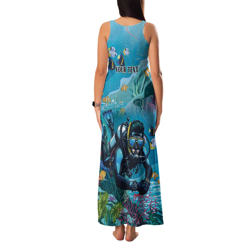 Personalized Scuba Diving Tank Maxi Dress Explore The Depths Discover Yourself - Wonder Print Shop